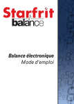 Balance électronique Mode d`emploi