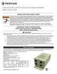 LOW VOLTAGE SAFTEY ISOLATION TRANSFORMER