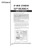 mode emploi français Roland SP-808 EX