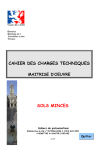 CAHIER DES CHARGES TECHNIQUES SOLS MINCES