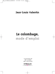 Jean-Louis Valentin Le colombage, mode d`emploi
