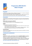 Programmes MSH-M 2013 Mode d`emploi