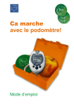 Ca marche avec le podomètre!