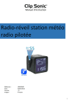 Radio-réveil station météo radio pilotée