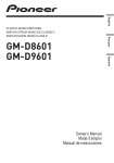GM-D8601 GM-D9601 - Pioneer Electronics