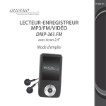 LECTEUR ENREGISTREUR MP3/FM/VIDÉO DMP 361.FM
