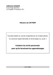 Fonctionnalités du carnet d`expériences et d