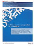 Cahier d`exercices d`acquisition de vocabulaire