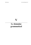 Le domaine grammatical - MémoLengua