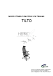 MODE D`EMPLOI FAUTEUILS DE TRAVAIL