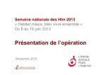 Semaine des Hlm- Présentation générale