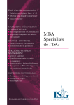 MBA Spécialisés de l`ISG