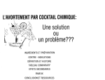 L`avortement par cocktail chimique. Une solution ou un probl&egrave;me???