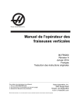 Manuel de l`op&eacute;rateur des fraiseuses verticales