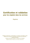 Certification et validation