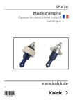 www.knick.de SE 670 Mode d`emploi