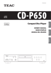 CD-P650 Compact Disc Player OWNER`S MANUAL