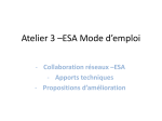 Atelier 3 –ESA Mode d`emploi