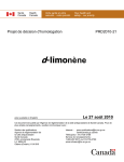 d-limonène - Publications du gouvernement du Canada