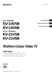 KV-14V5B KV-14V6B KV-21V5B KV-21V6B Trinitron Colour Video TV