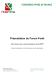 Présentation du Forum Forêt - Centres Régionaux de la Propriété