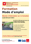 Formation mode d`emploi - 28 avril 2014