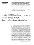 Les trotskysmes » de Daniel Bensaïd, ou les limites d