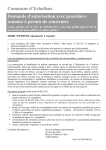Commune d`Echallens Demande d`autorisation avec proc&eacute;dure