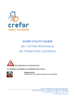 GUIDE D`AUTO-SAISIE DE L`OFFRE RÉGIONALE DE FORMATION