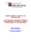 Brochure mobilité Psychologie étudiants étrangers 2012-2013