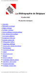 La Bibliographie de Belgique