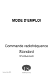 MODE D`EMPLOI Commande radiofr&eacute;quence Standard