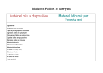 Mallette Balles et rampes Matériel mis à disposition