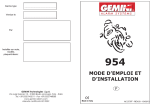MODE D`EMPLOI ET D`INSTALLATION
