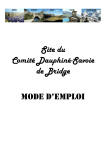 Site du Comité Mode d`Emploi - Comité Dauphiné Savoie de Bridge