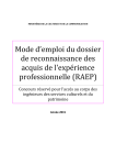Mode d`emploi dossier RAEP ISCP ANT