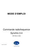 MODE D`EMPLOI Commande radiofrequence Synchro 3-4
