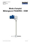 Mode d`emploi Mélangeurs PAGERIS – ESM