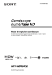 mode d`emploi du camescope Sony HVR