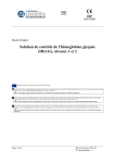 Solution de contr&ocirc;le de l`h&eacute;moglobine glyqu&eacute;e (HbA1c), niveaux 1 et 2