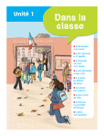 Unit&eacute; 1 : Dans la classe
