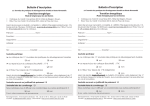 Bulletin d`inscription Bulletin d`inscription