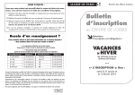 Bulletin d`inscription