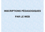 Inscriptions pédagogiques par le web mode d`emploi