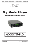 MODE D`EMPLOI My Music Player - ID-AL
