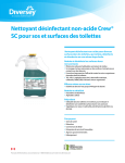 Nettoyant désinfectant non-acide Crew® SC pour sos et surfaces