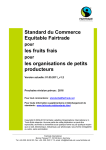Standard du Commerce Equitable Fairtrade les fruits frais les