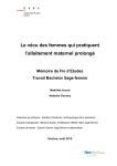 Le vécu des femmes qui pratiquent l`allaitement maternel prolongé