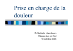 EVALUATION DE LA DOULEUR