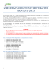 Mode d`emploi TOSA formateur